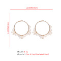 Shangjie OEM European and American braided pearl earrings macrame earrings zirconia earrings